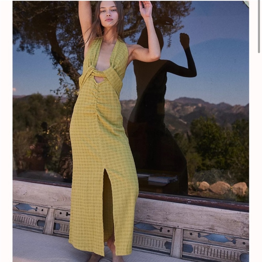 Free People Nya Maxi Dress Green - Picture 1 of 2